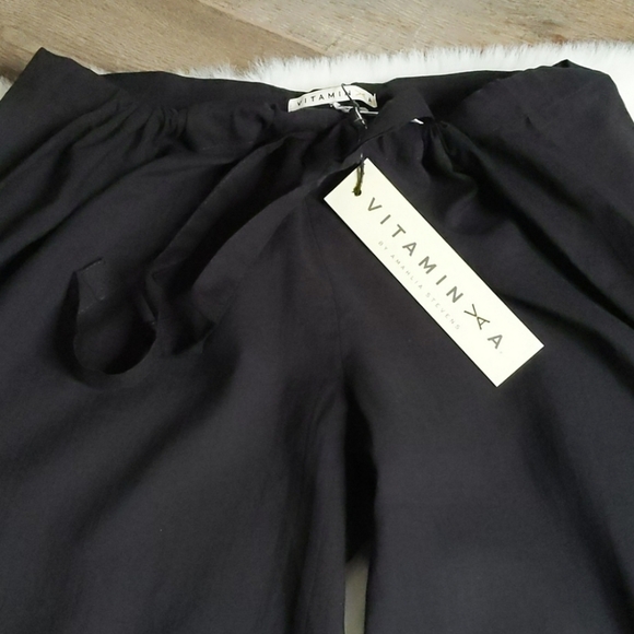 VITAMIN A Black Gold Coast Voile Malia Pant Cover-up ~ NWT - Picture 7 of 16